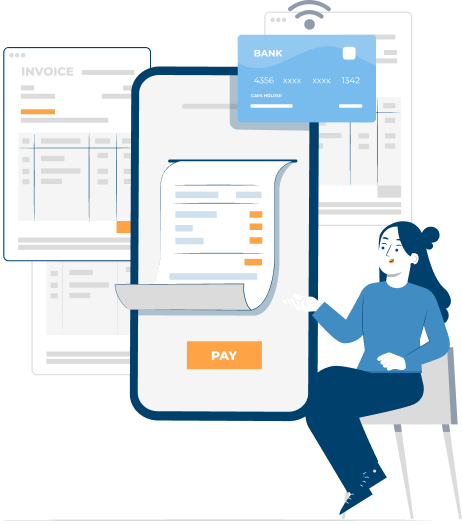 Illustration showing API-based invoicing workflow